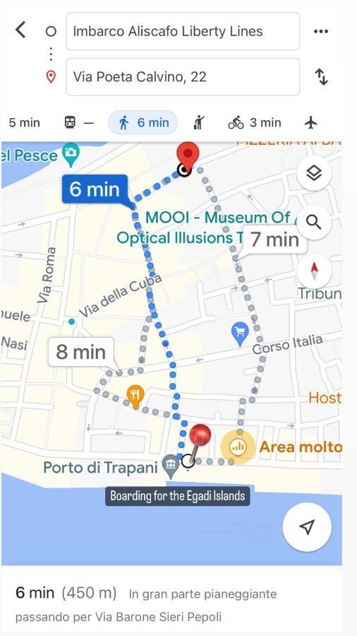 Apartmán Civico 22 Trapani Exteriér fotografie